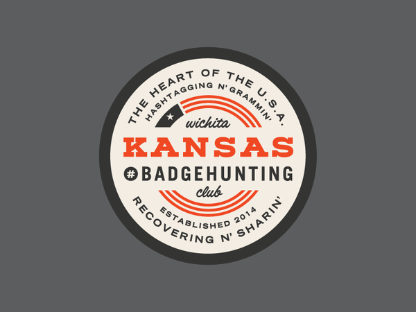 Kansas Badgehunting Club badgehunting badges classic american crest mi.png