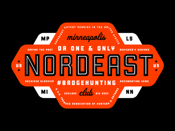 Nordeast Badgehunting Club american vintage logos lock-up crest logo b.png
