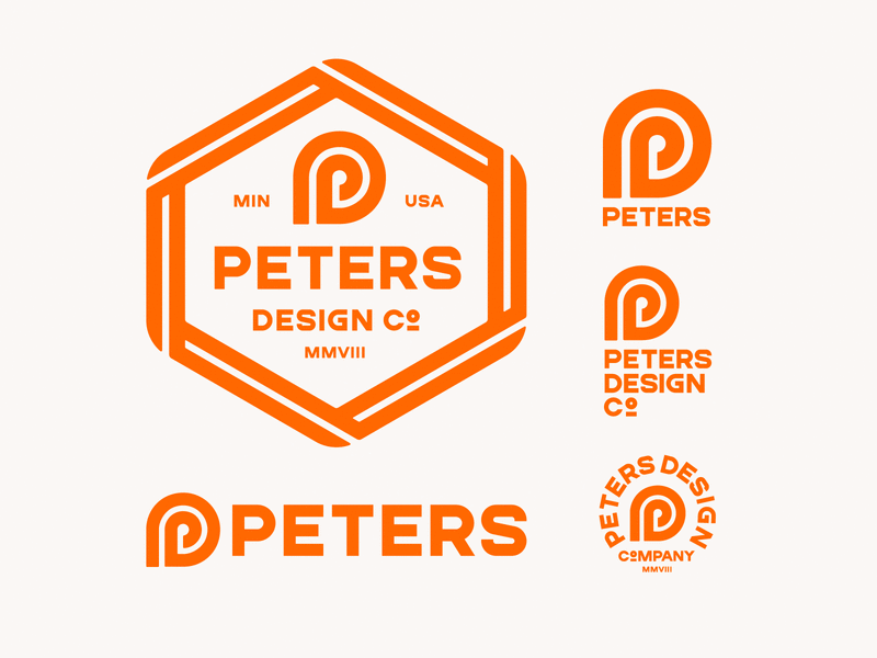 Peters Design Company Branding orange custom font family system patter.gif