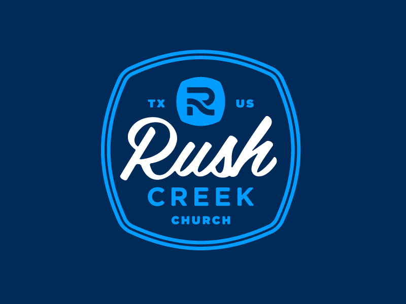 Rush Creek blue jesus stream icon creek brand logo christian church.gif