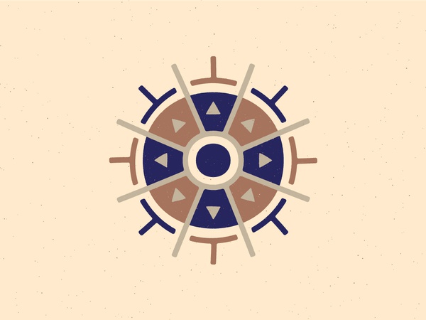Sun version 2 vintage blue brown circl triangle texture art sun.jpg
