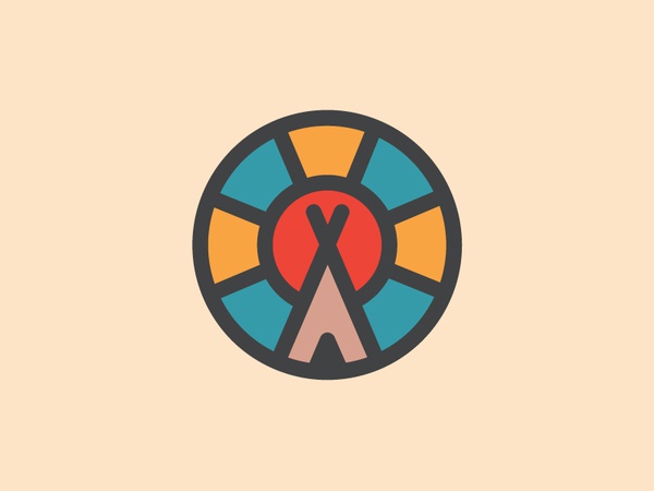 Stained Glass Teepee stained glass teepee blue red yellow black.jpg