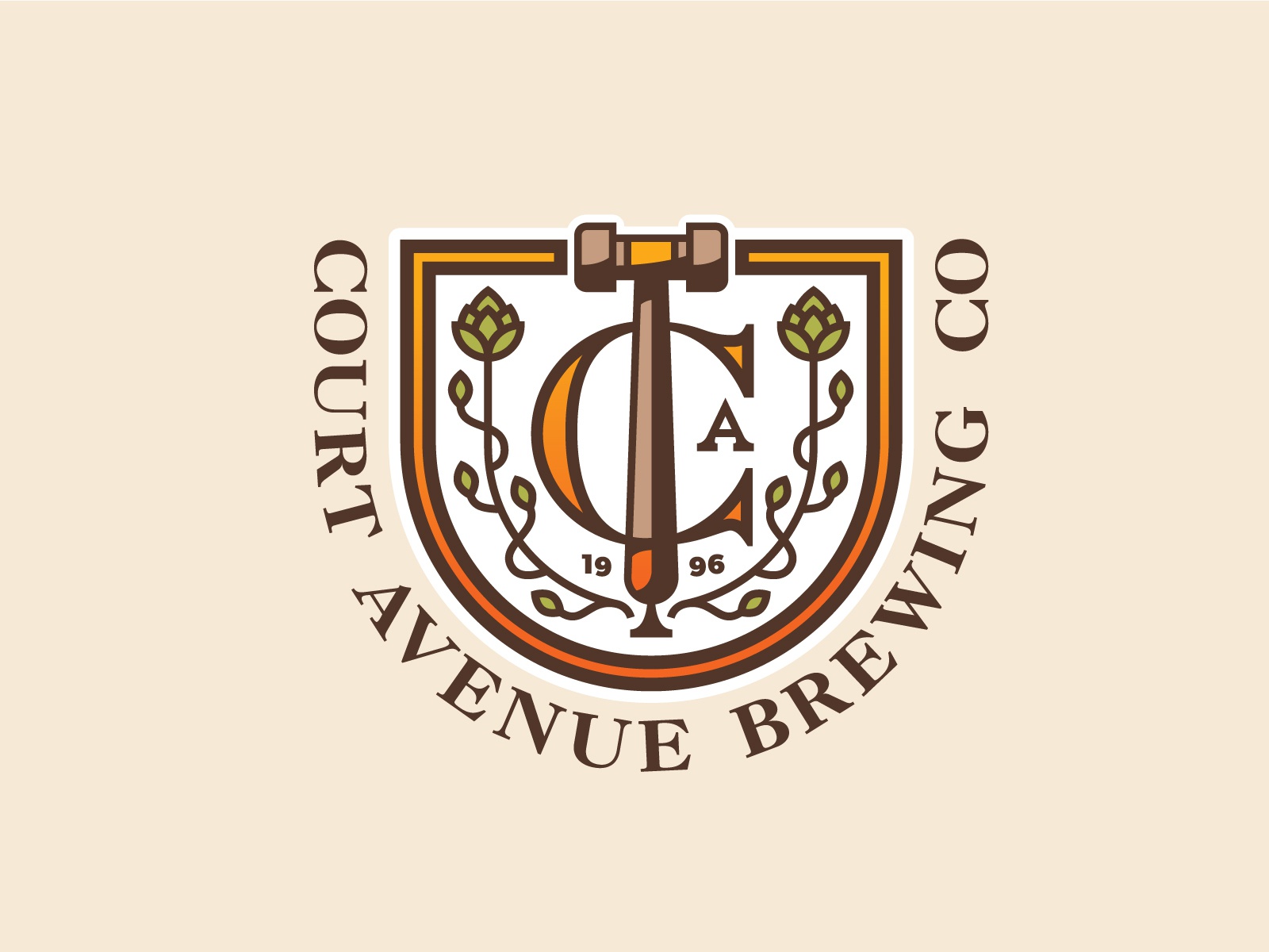 Court Avenue Brewing Co. Logo brewing beer logodesign logo designer lo.jpg