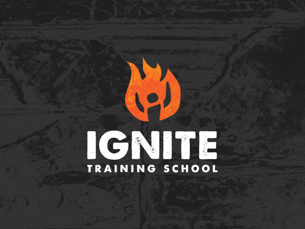 Ignite Training School logo identity flames fire man burning person ig.png