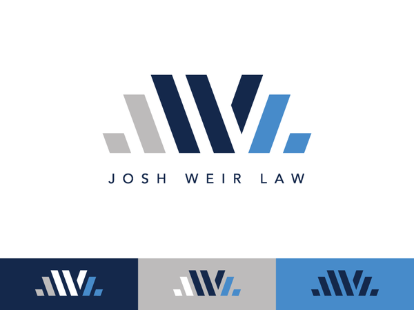 Josh Weir Law law firm l w j letterforms gray blue lawyer law.png