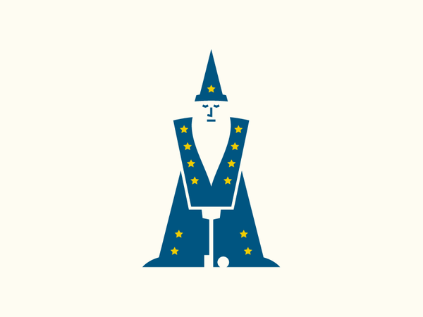 Retriever Wizard 2 logo identity illustration blue stars wizard magici.png