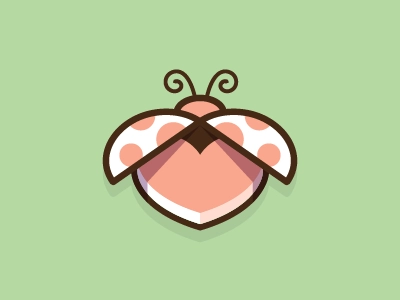 GIVEBUG  3B heart bug charity logo illustration identity.webp