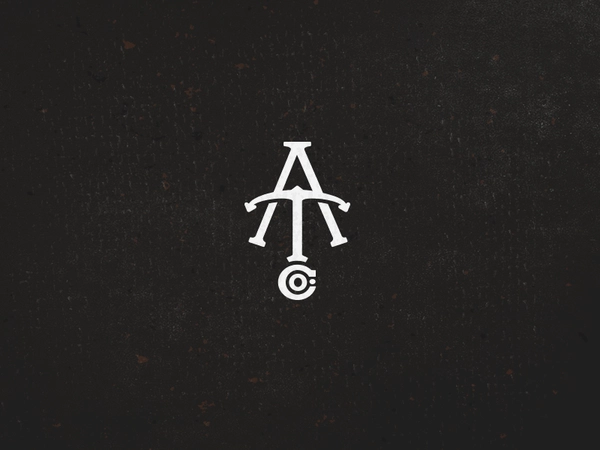 A.T. Co. tackle fishing a t co mike bruner design logo monogram anchor.webp
