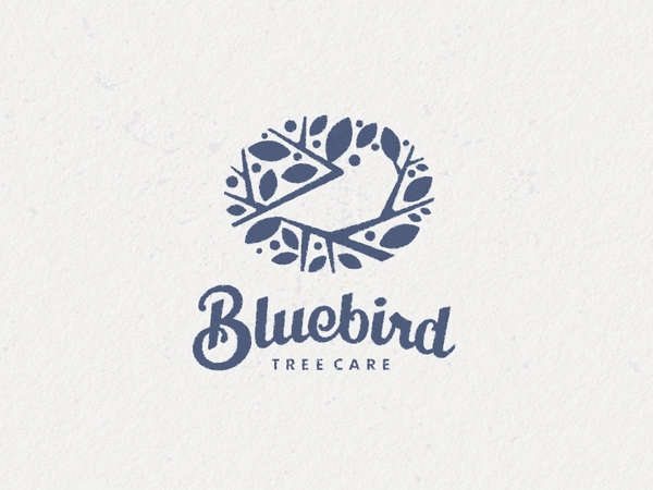Bluebird 3 illustration design logo bruner mike branch leaves bird.webp