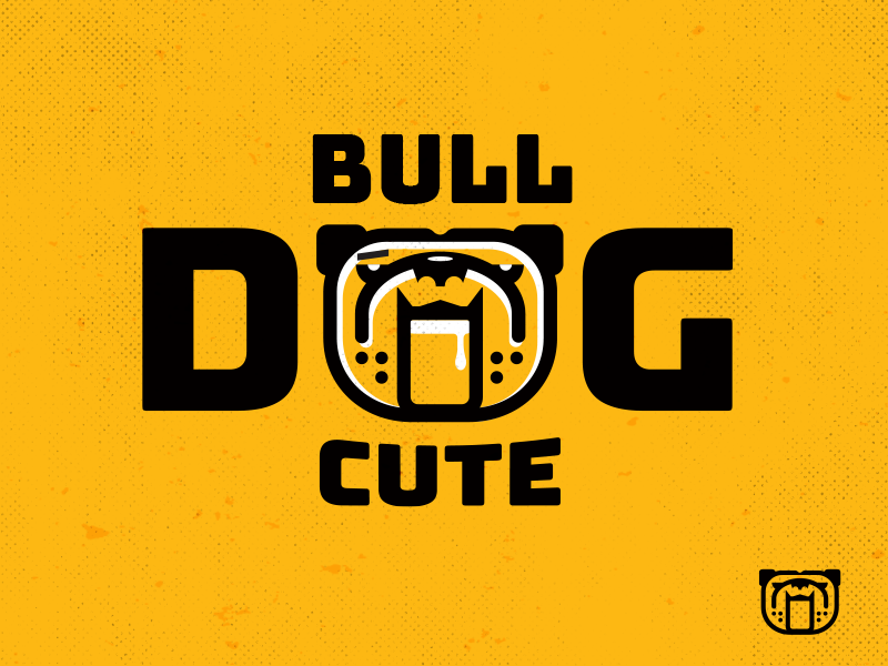 Bulldog Cute- drib illustration logo monoline design dog mikebruiner b.png