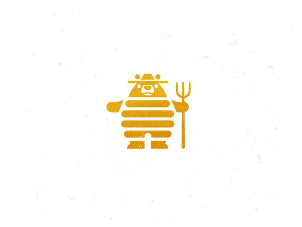 Honey Bear honey bear bee hive design logo icon mike bruner illustrati.webp