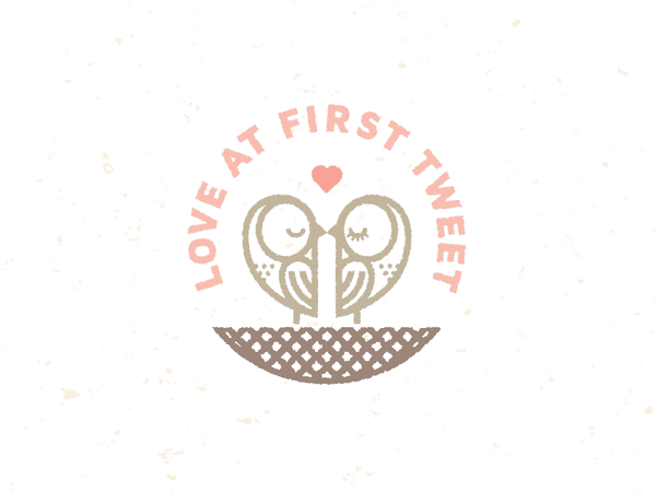 Love Tweet love birds illustration graphic mike bruner heart nest.webp