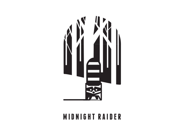 Midnight Raider night design bruner mike trees illustration graphic ra.webp