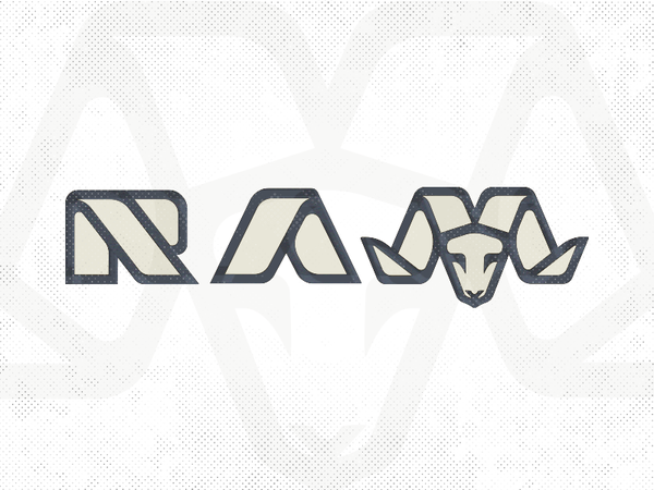 Ram Wordmark_drib graphic logo illustration bruner wordmark ram.webp