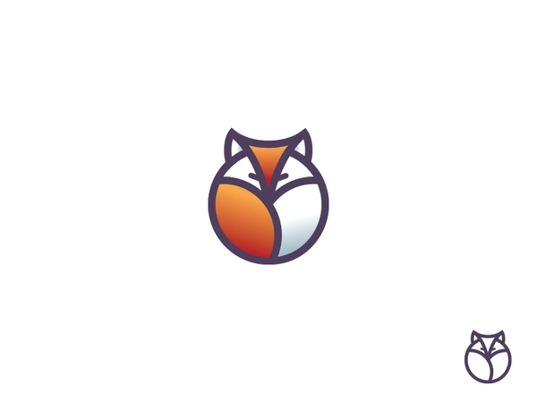Round Fox fox round circle mike bruner icon logo graphic illustration.webp
