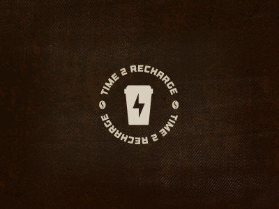 Time 2 Recharge coffe bean bolt recharge tired logo icon reboot wakeup.webp