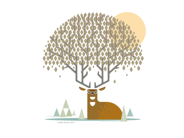 Whitetail Deer_Drib animal graphicart whitetail design illustration di.webp