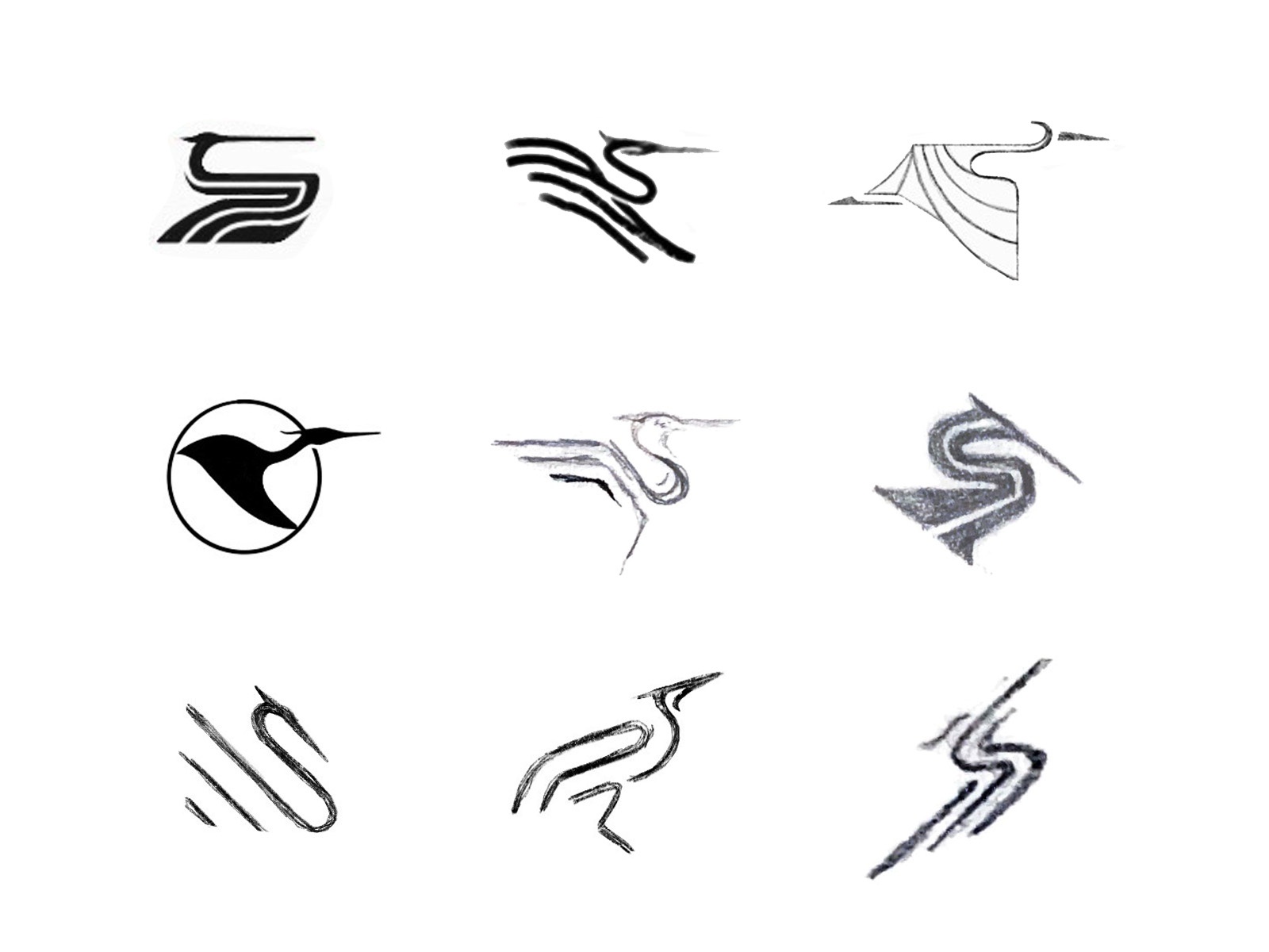 Heron 3 animal logo sketch process sketches heron animal custom logo d.jpg