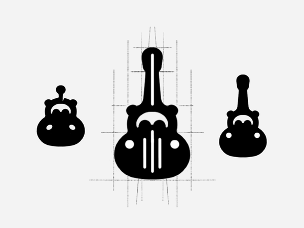 Hippo Guitars guitars guitar banjo hippo animal branding identity desi.png