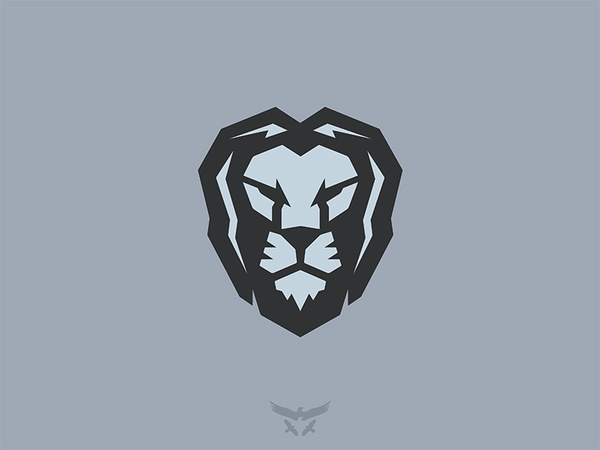 Lion geometric logo mark brandmark lion animal logo collection.jpg