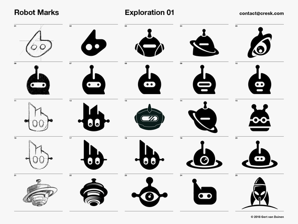 Robot Marks - Logo Design Exploration branding icon designer ai bots r.png