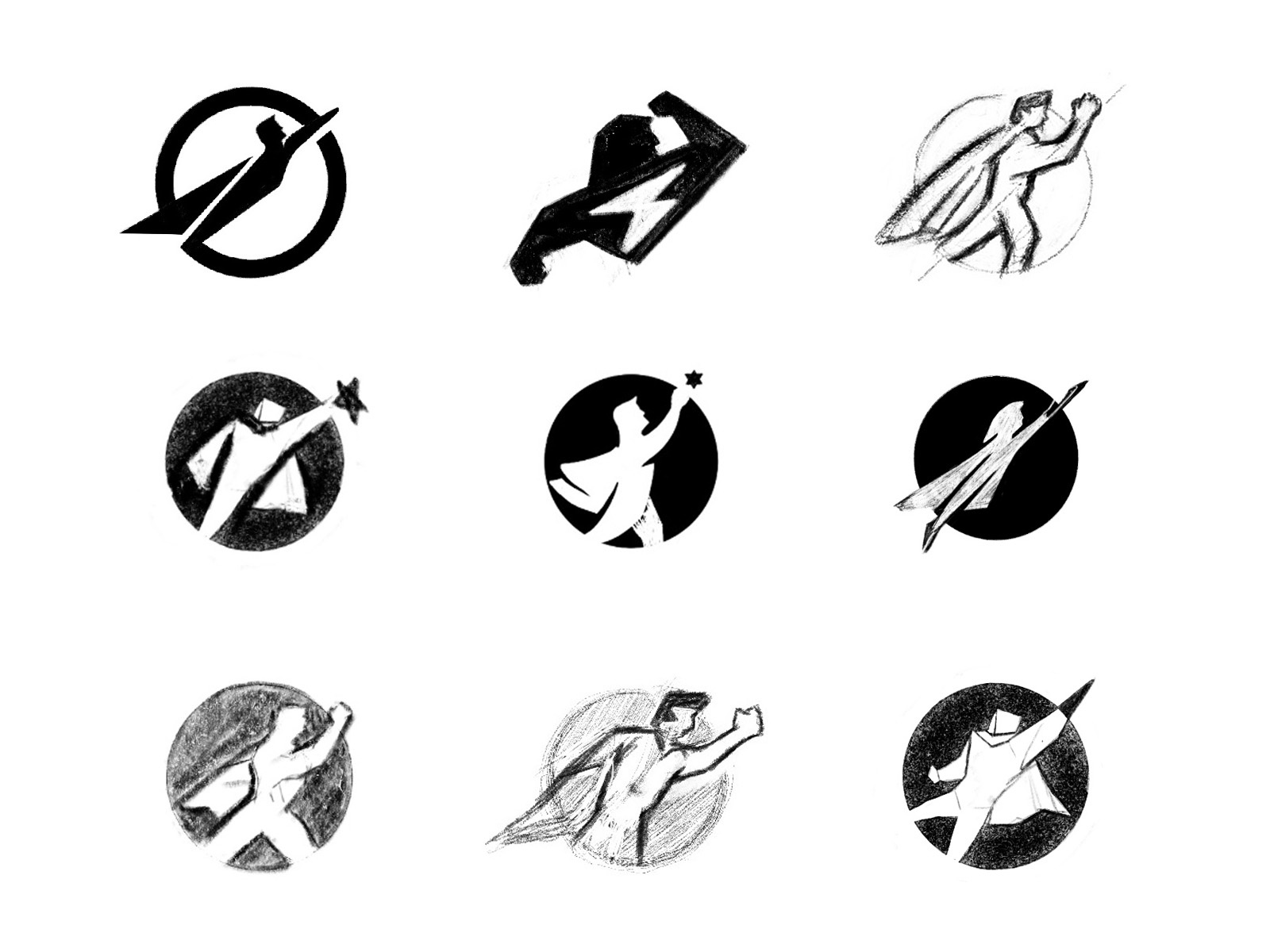 Superheroes - sketches custom logo design superhero heroes sketches pr.jpg