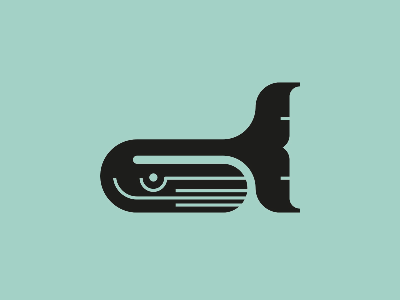 Whaley minimal logo geometric logo whale logo sea animal custom logo d.jpg