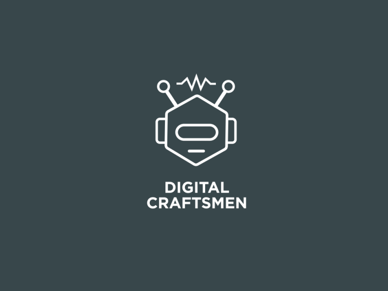 Digital Craftsmen - Animated Logo logo robot animated craft spark elec.gif