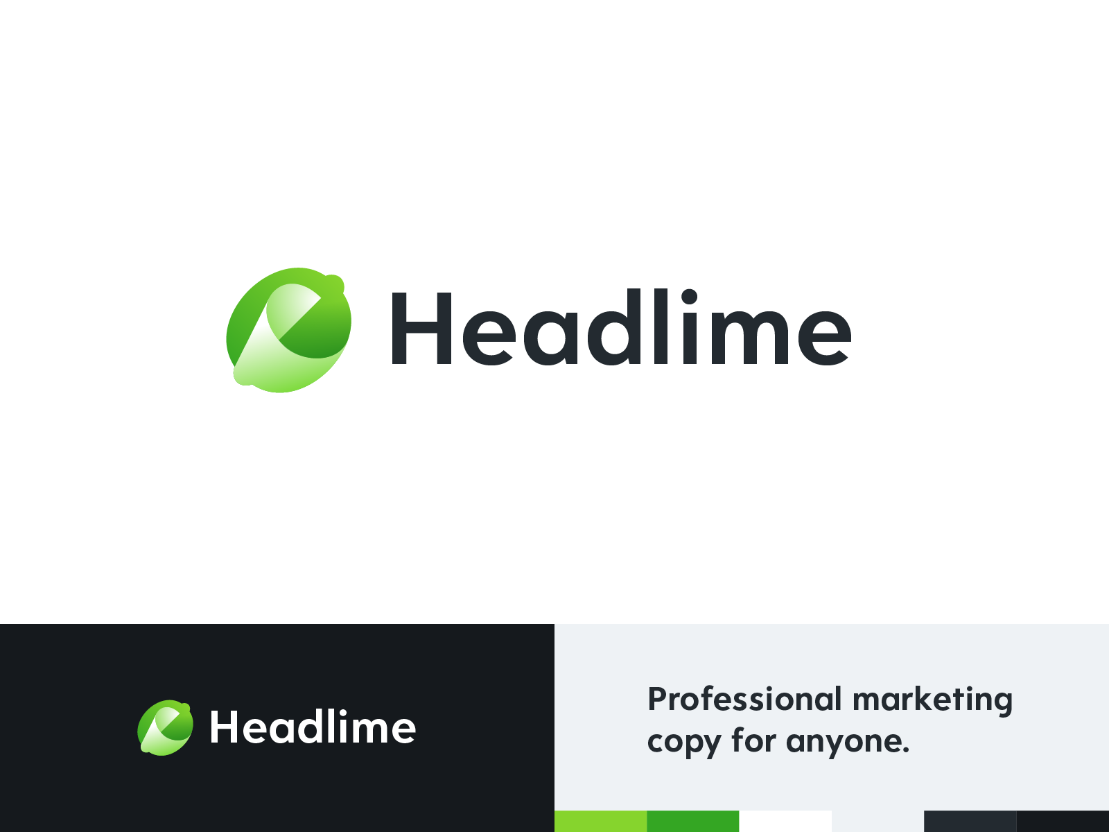 Headlime Logo headline copywriting fold paper brand symbol mark logo g.png