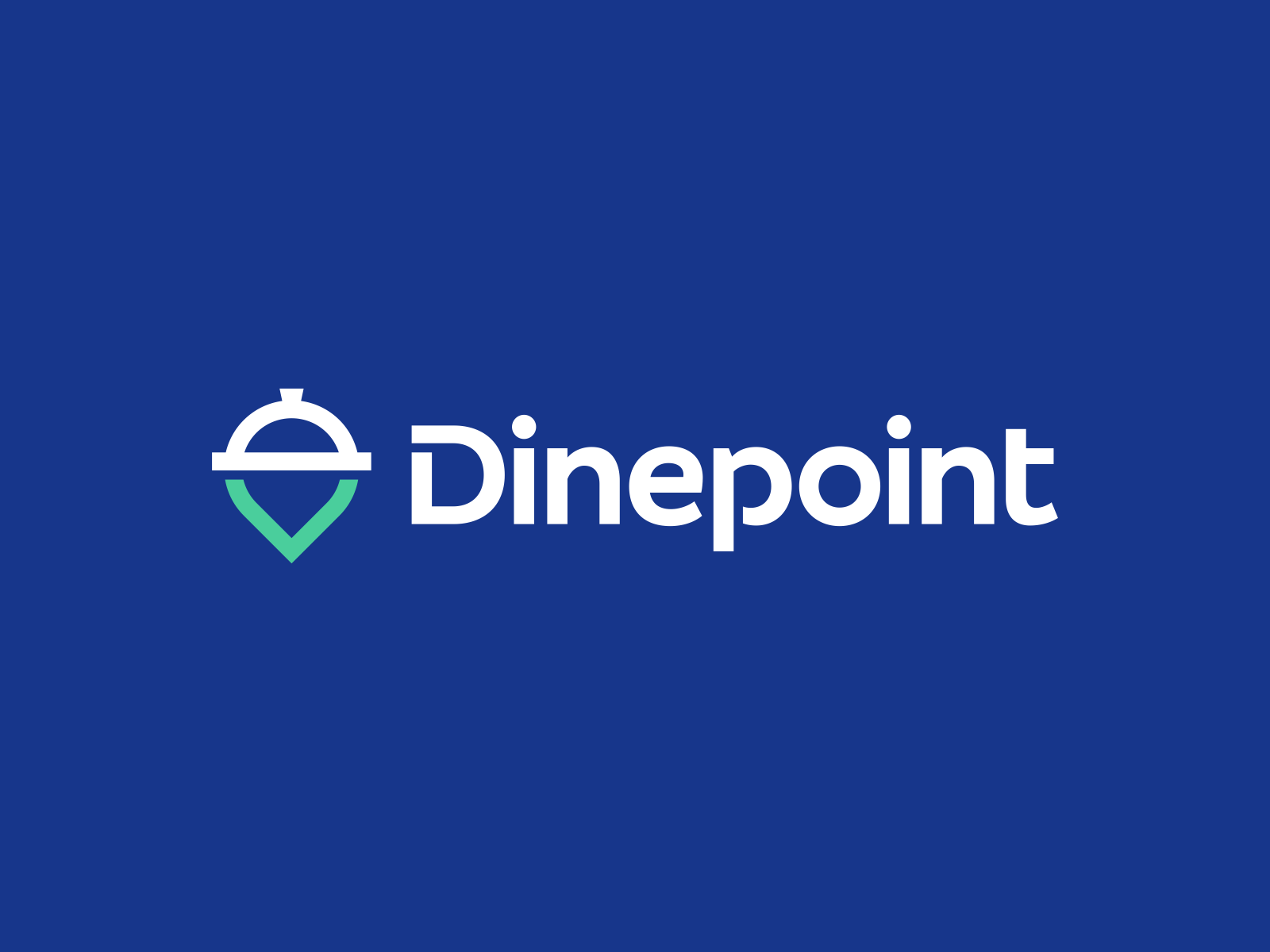 Dinepoint Logo Design map location symbol clever smart modern pin tech.png