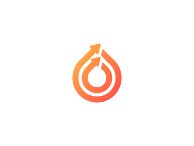 Drop + Arrow Logo Design Concept loop cycle arrow drop branding brand.png