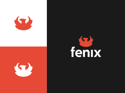 Fenix Logo Design red wings bird fire fenix phoenix branding brand des.png