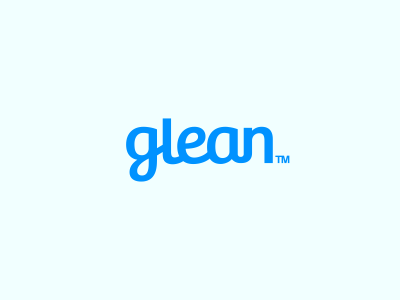 Glean Logo Design logo icon identity design mark branding blue glean a.png