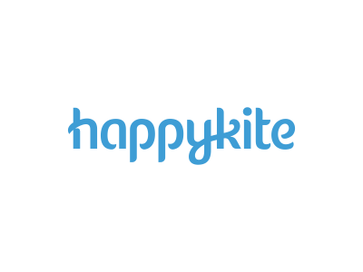 Happykite Logo Design typography wordmark happy sky blue kite branding.png