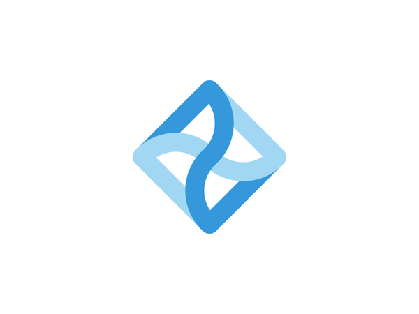 Hub Logo Design blue intertwining monogram z branding brand design ide.png