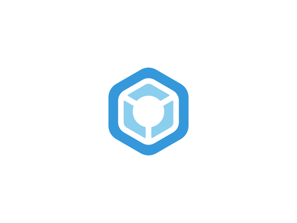 Hub  Hexagon Logo Design hub hexagon blue branding brand design identi.png