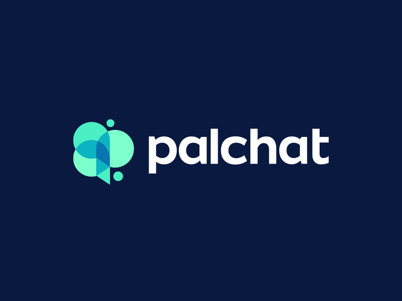 PalChat Logo Design communication social network p monogram balloons s.png