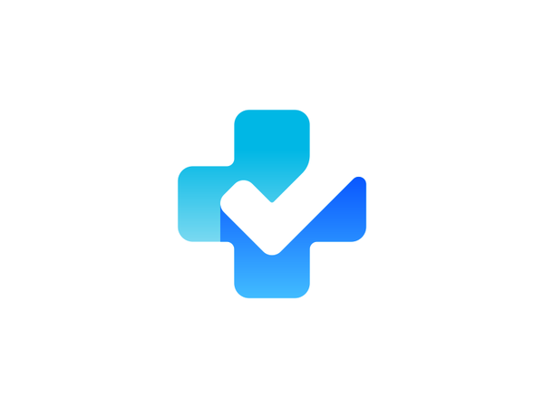 Plus + Checkmark Logo Design clever blue signature sign verify checkma.png