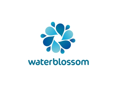Waterblossom logo icon icons design illustration petal water blossom f.png
