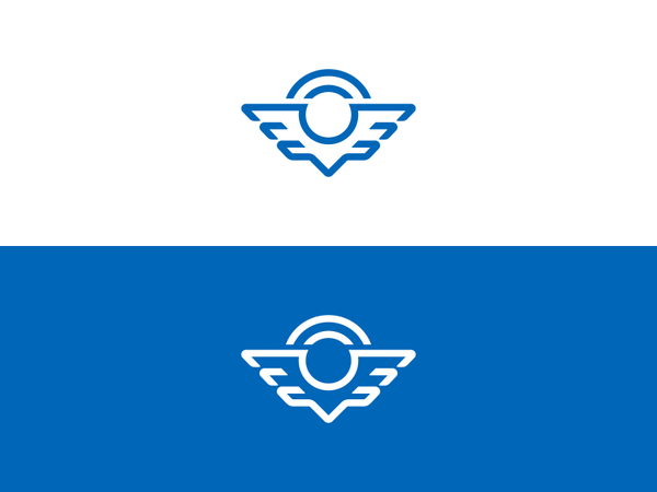 Wings + Pin Logo Design navigation gps map location wings pin branding.png