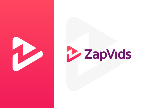 Z + V + Bolt Logo Design play video v z spark thunder bolt negative sp.png