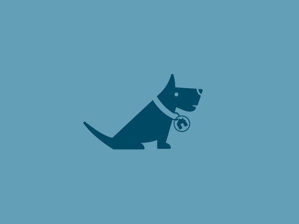 Blue Dog Properties 2 logo symbol identity dog house properties real e.jpg