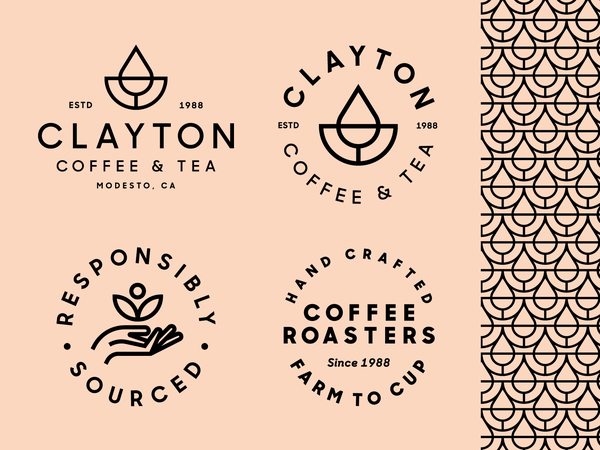 Clayton Coffee  Tea Brand Elements branding heisler pattern badge tea.png