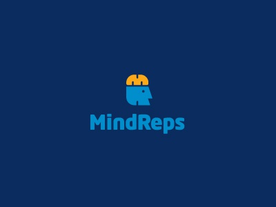 MindReps logo logotype identity modern minimal simple head brain m r k.jpg