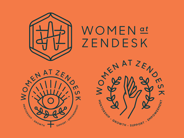 Women At Zendesk monogram women heisler zendesk badge team monoline mi.png