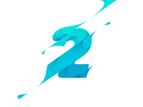 2 gradient 2 number typography branding type illustration logo © yoga.jpg