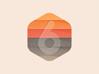 6 Layers number icon land earth logo yp © yoga perdana illustration 6.jpg