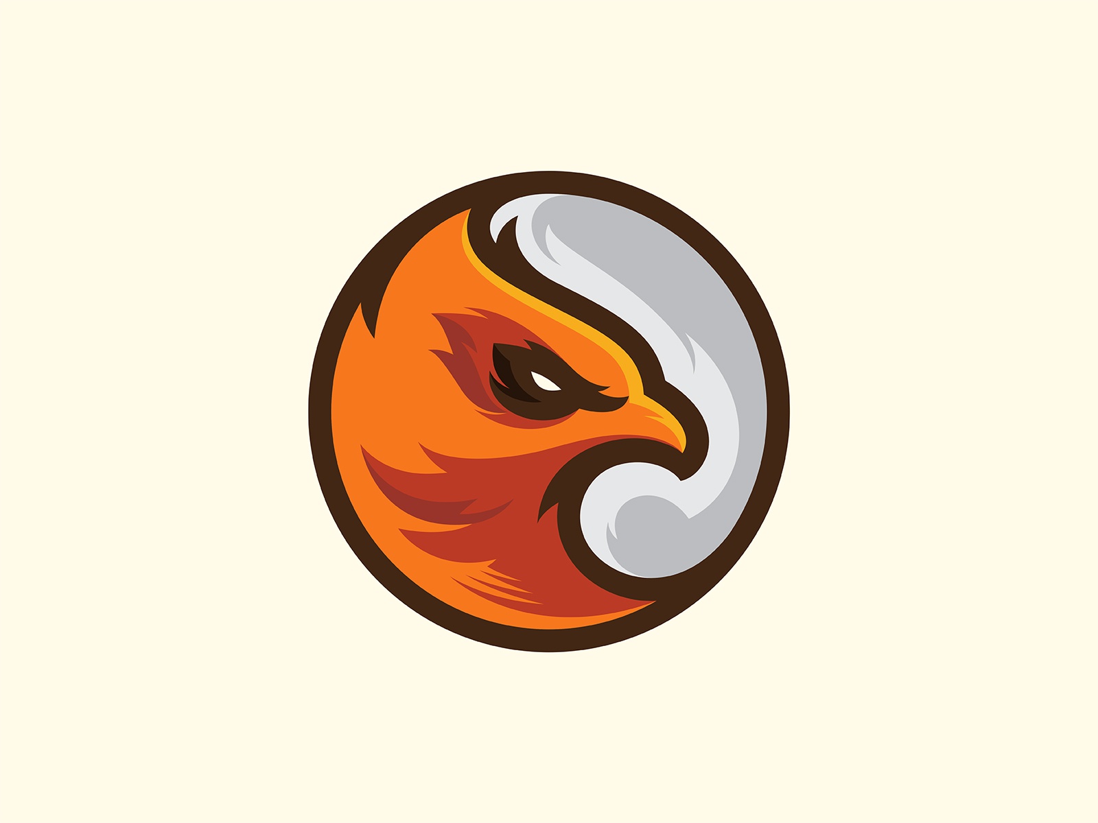 Eagle fly feather fur character mascot orange esport branding bird eag.jpg