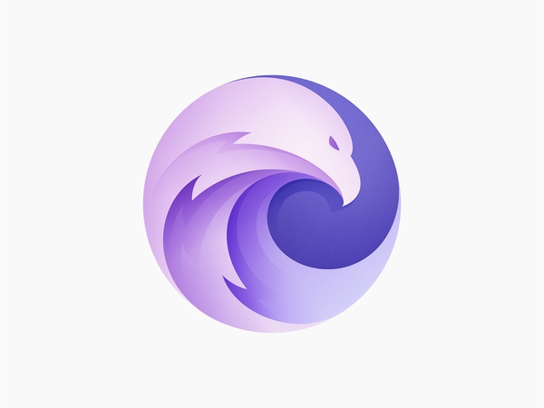 Eagle Logo sport speed purple simple circle modern power business comp.jpg
