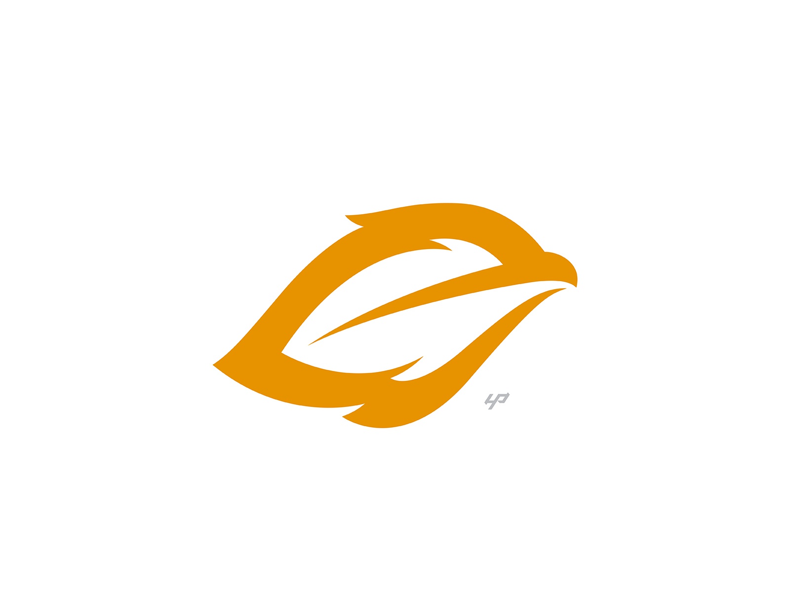 Feather Bird modern orange simple symbol icon mark eagle feather bird.jpg